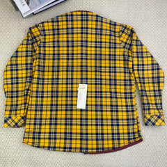 High street check casual loose-fitting shirt