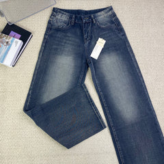 Solid-color loose wide-leg trousers