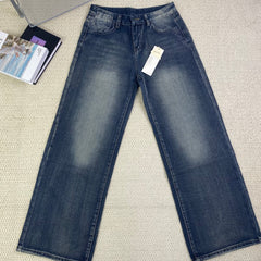 Solid-color loose wide-leg trousers