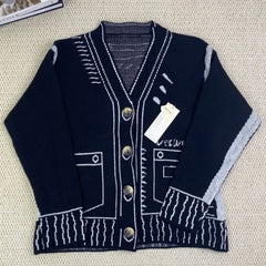 Cardigan sweater knitted coat