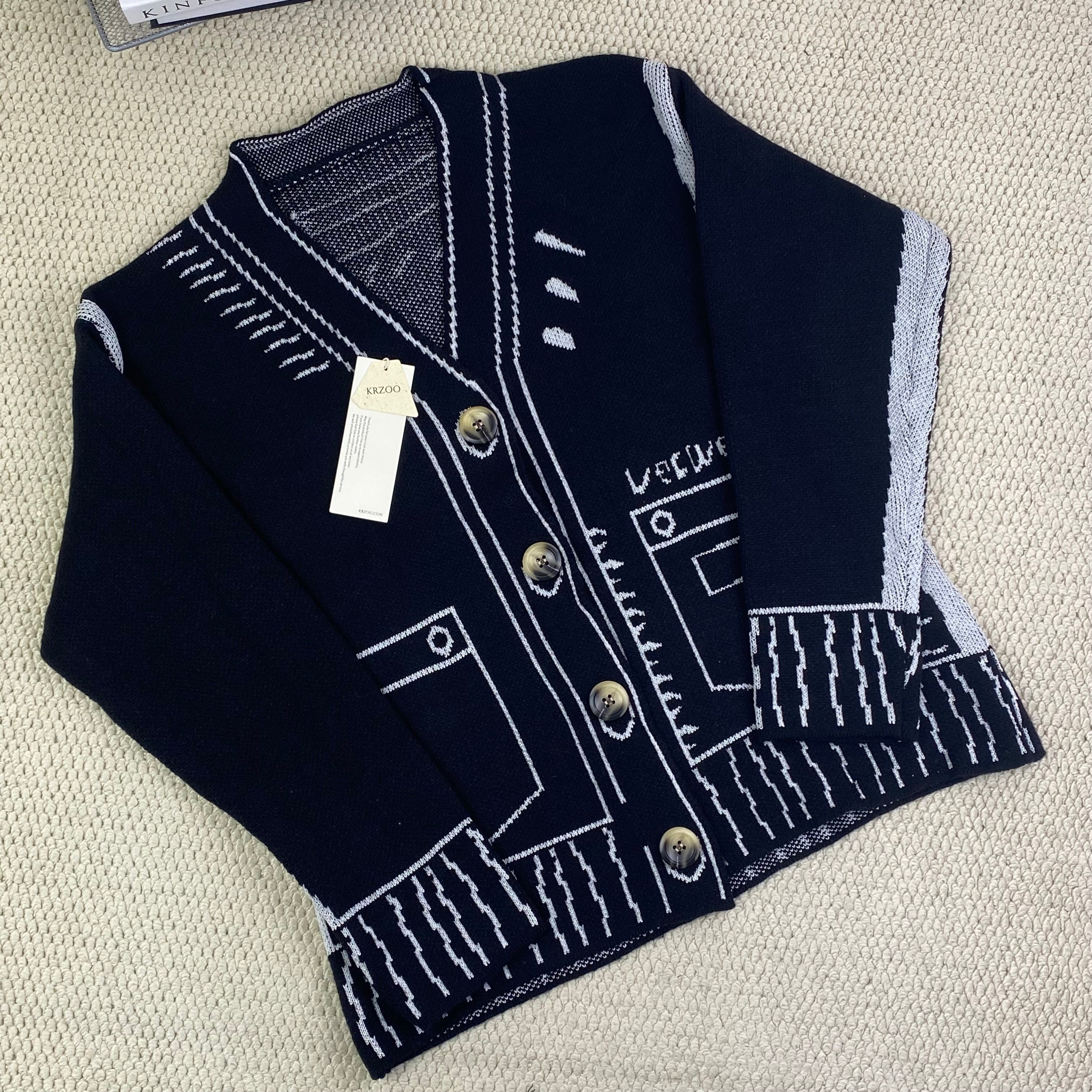 Cardigan sweater knitted coat