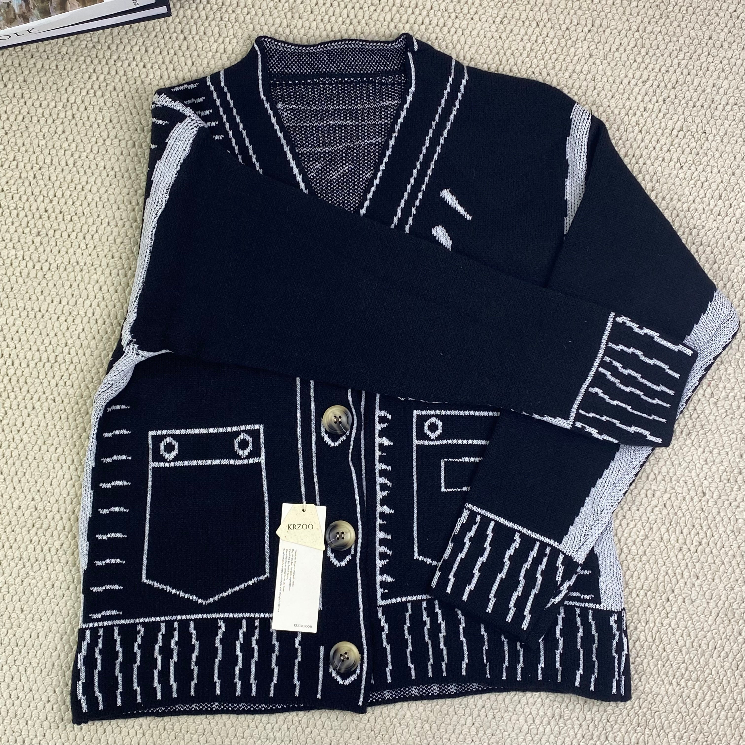 Cardigan sweater knitted coat