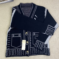 Cardigan sweater knitted coat
