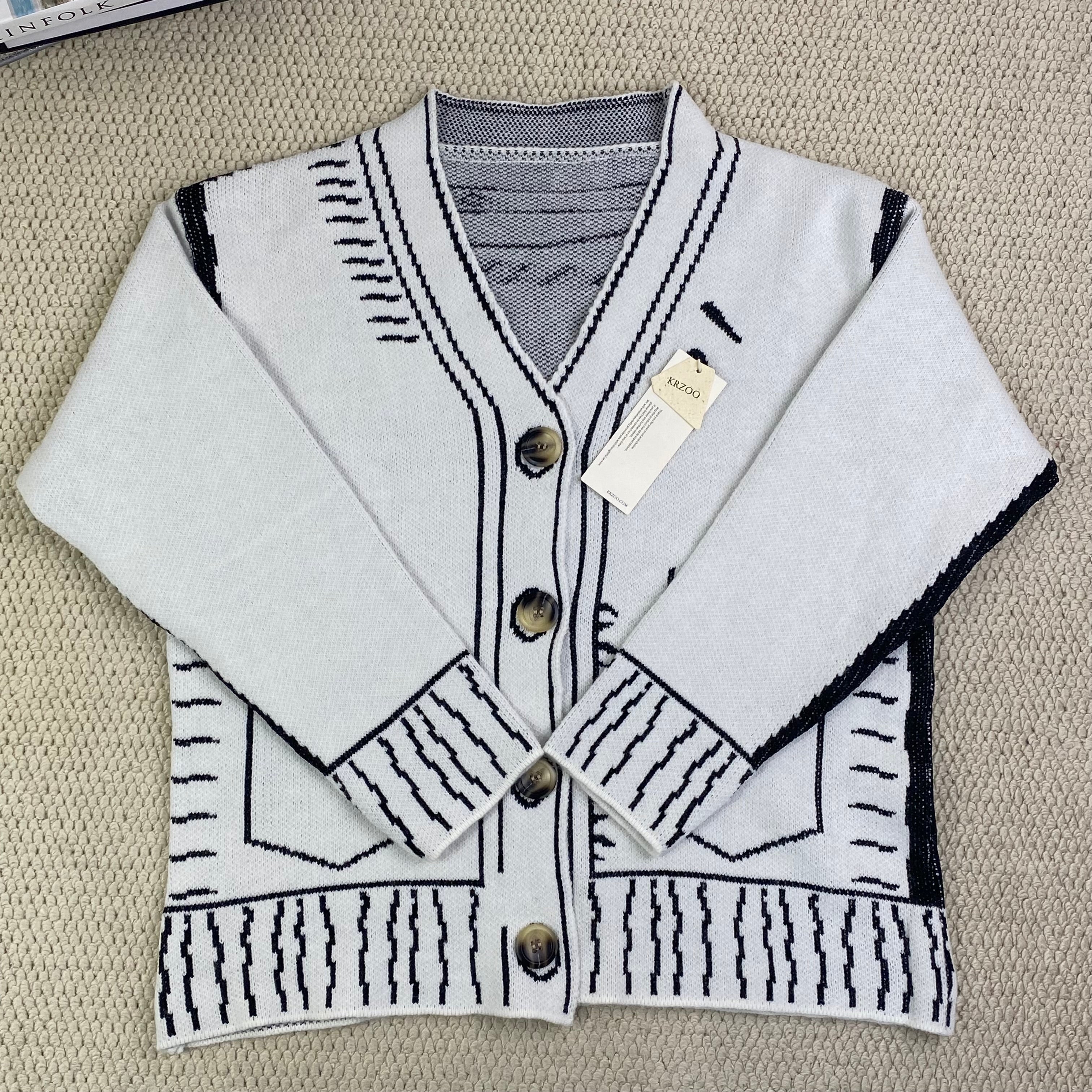 Cardigan sweater knitted coat