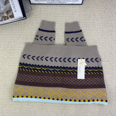 Knitted sweater with jacquard pattern