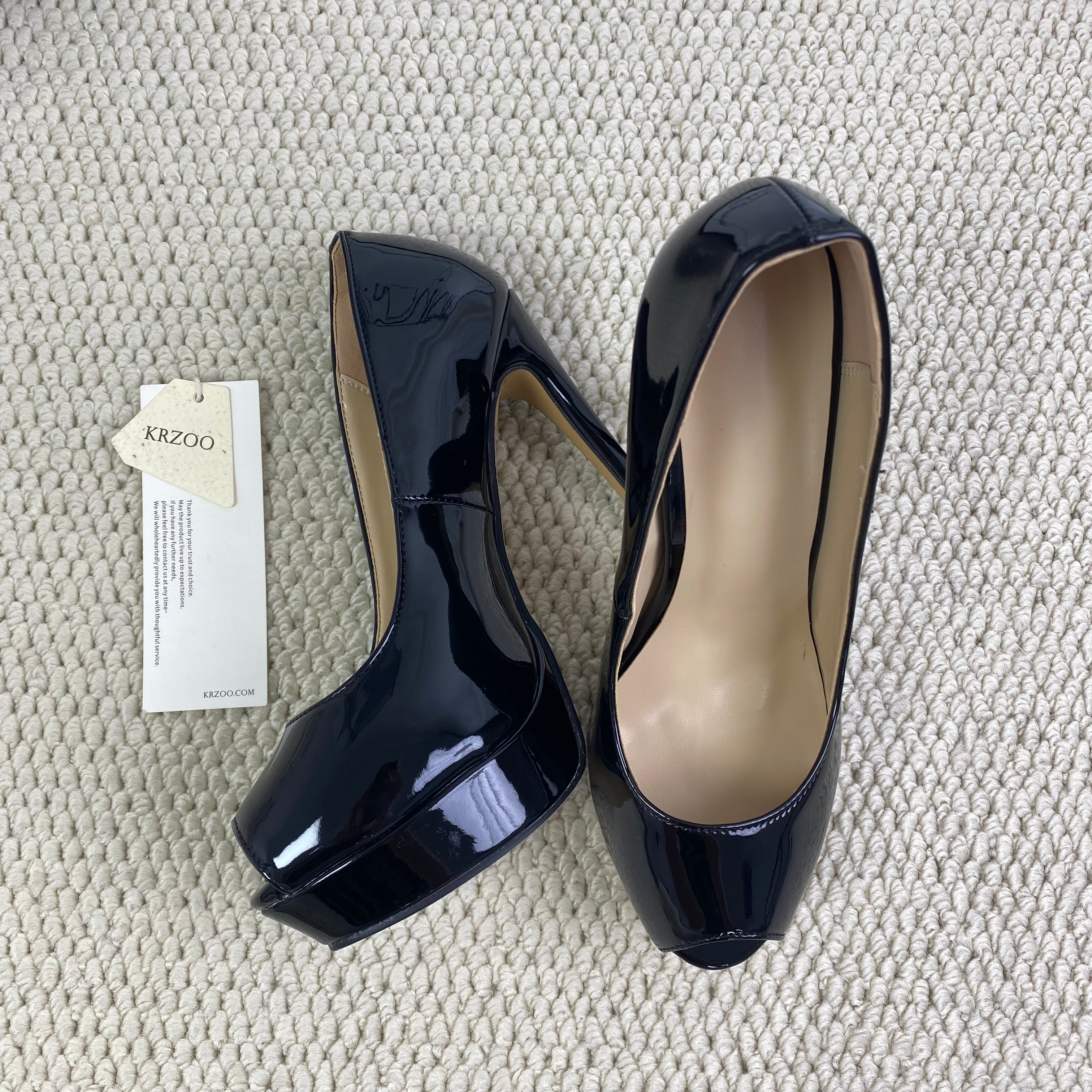 Fish-mouthed thin-soled high heels