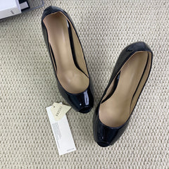 Fish-mouthed thin-soled high heels
