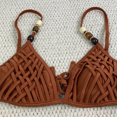 Solid-color one-piece swimsuit