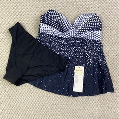 Printed backless two-piece swimming suit