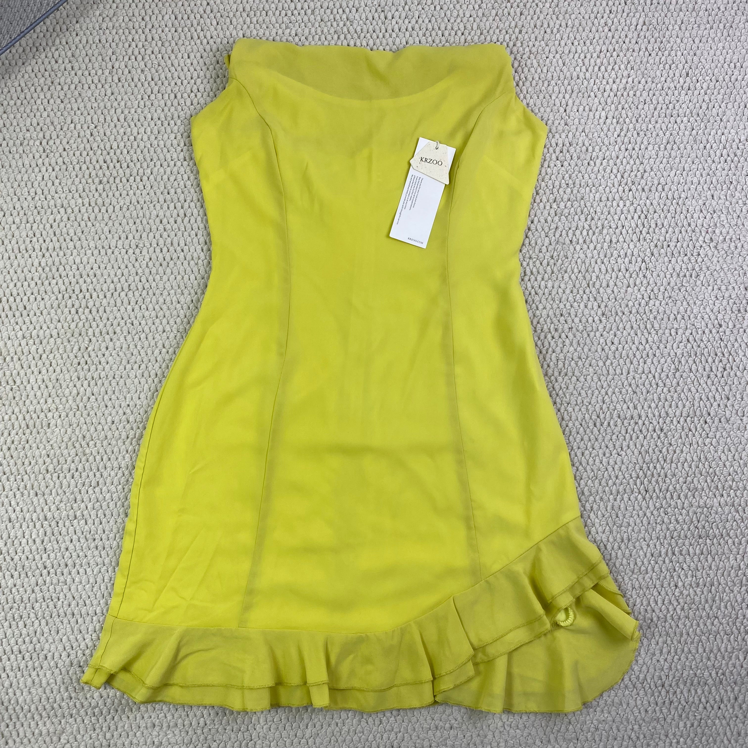 Neck-wrap polyester creased dress