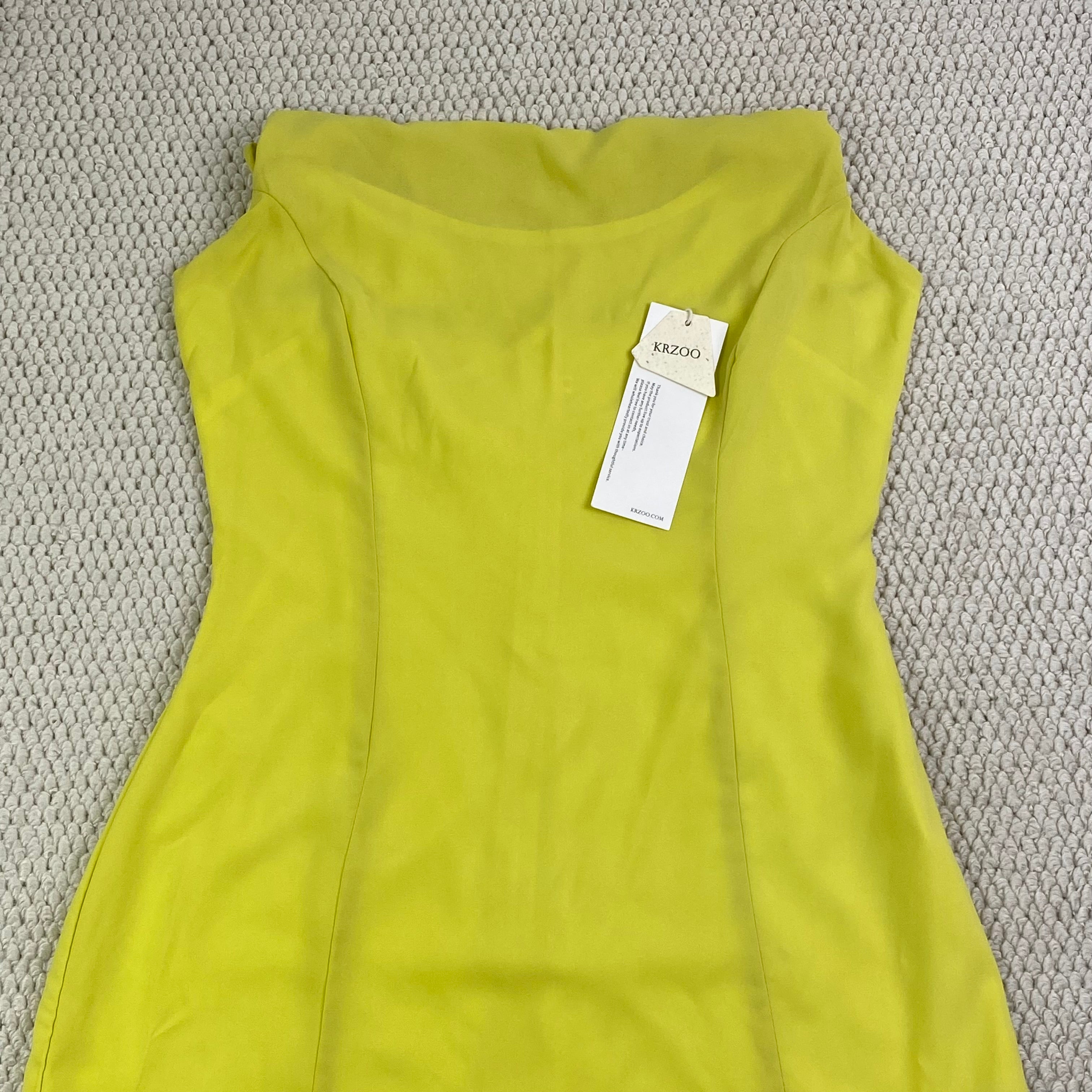 Neck-wrap polyester creased dress