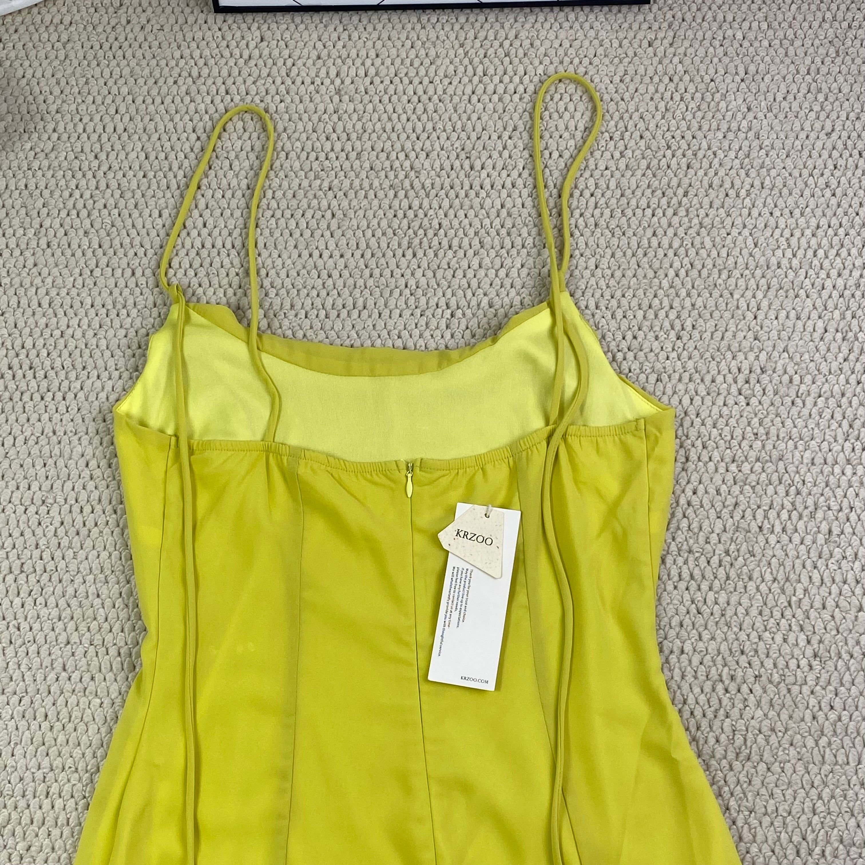Neck-wrap polyester creased dress