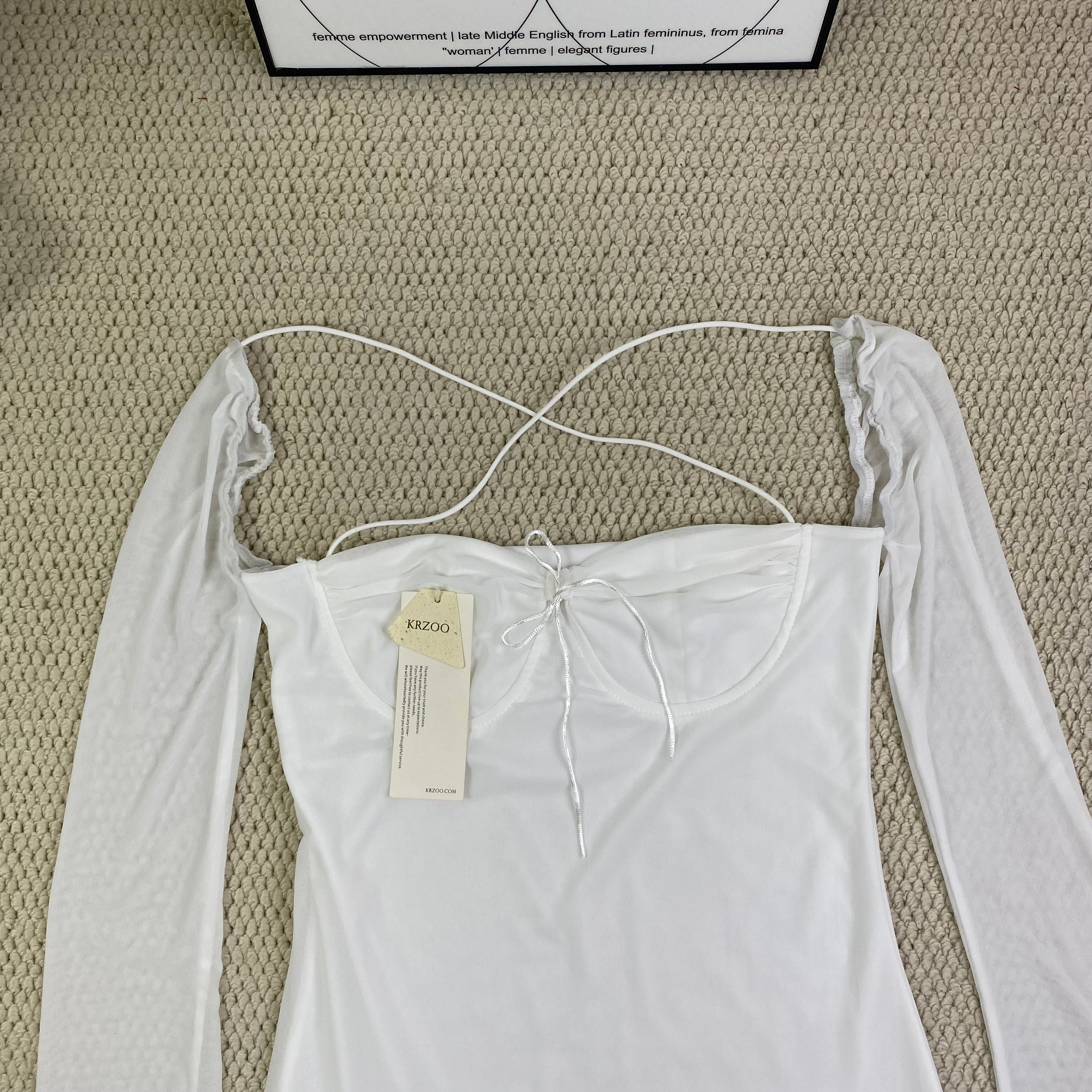 Square-necked wrap-around blouse dress