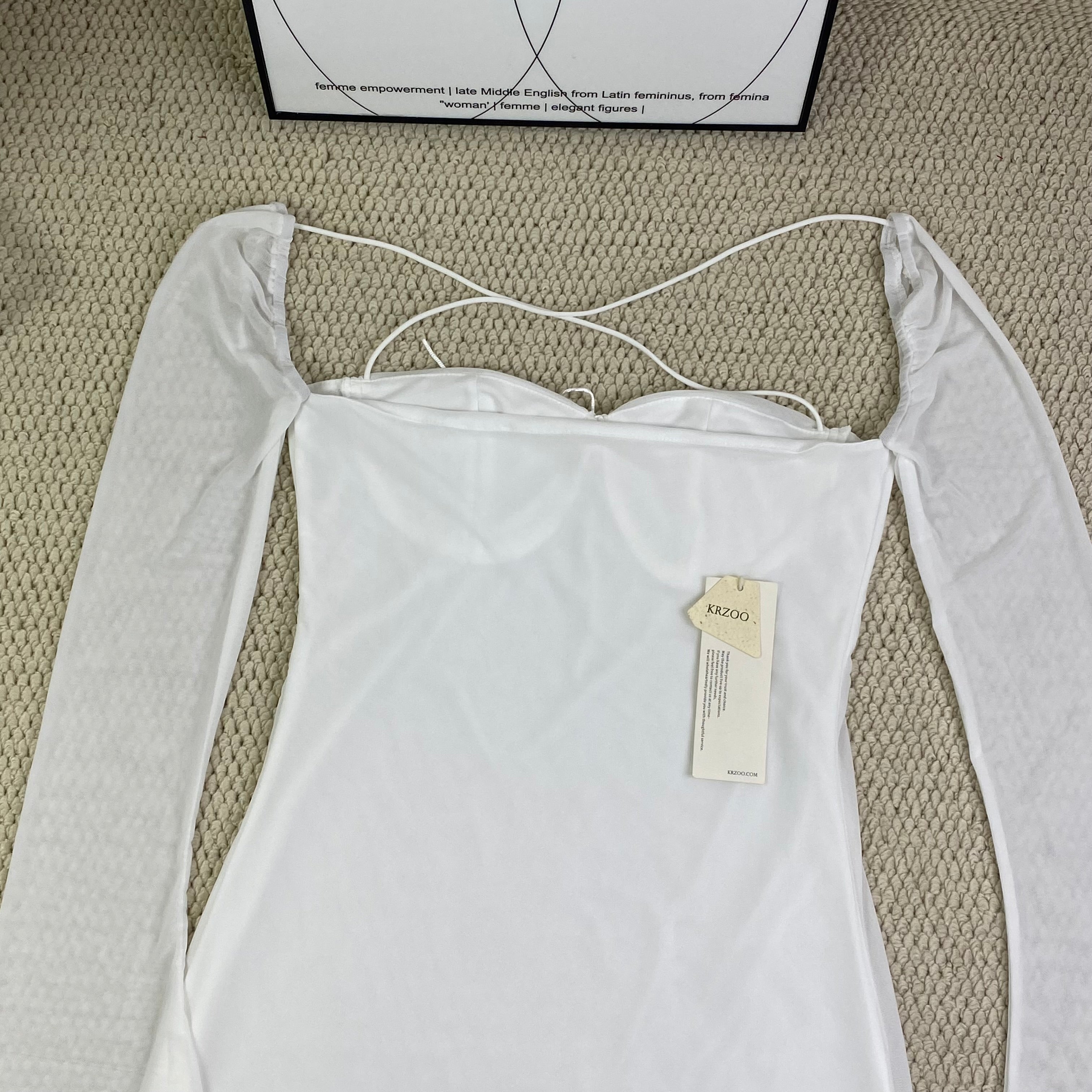 Square-necked wrap-around blouse dress
