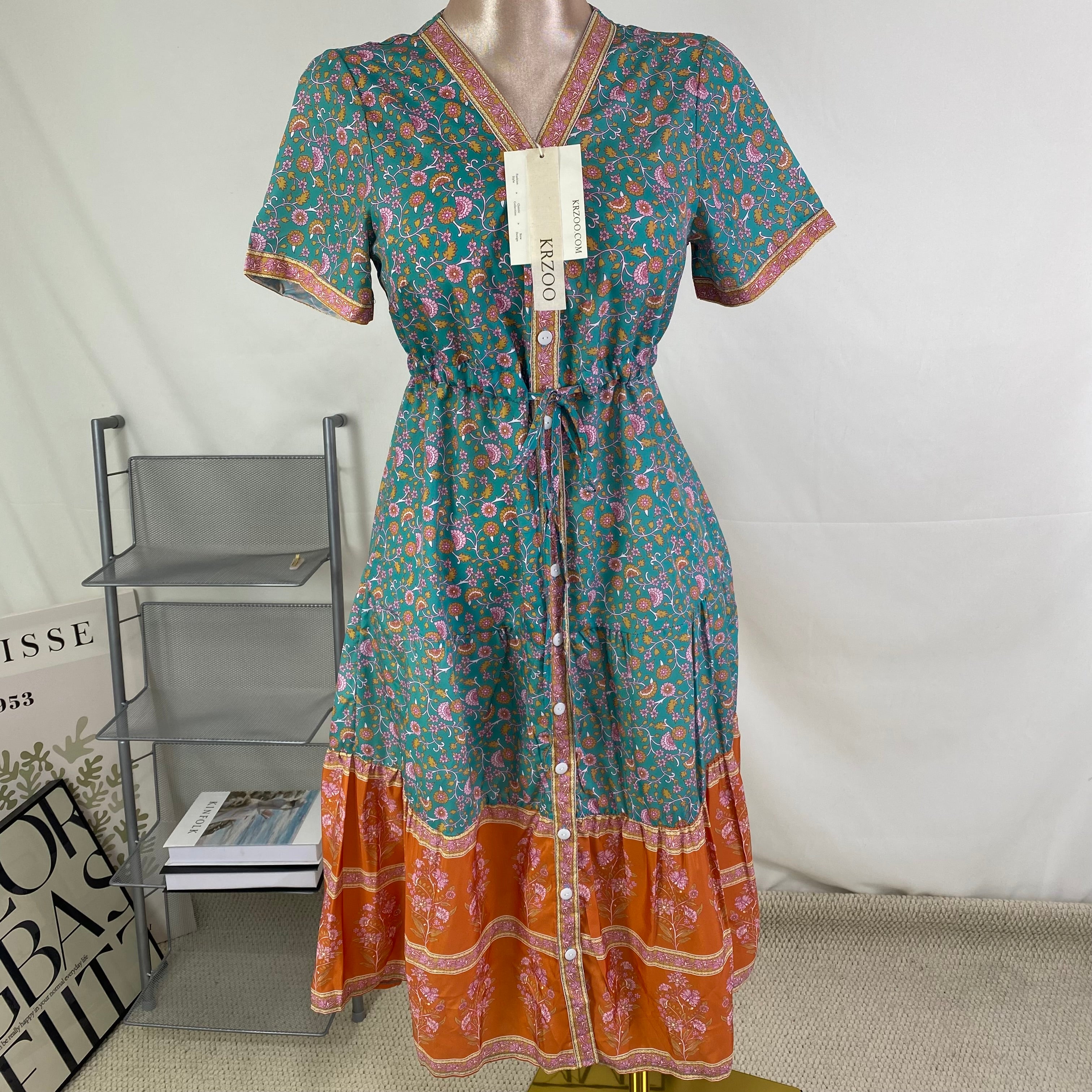 Bohemian printed long dress