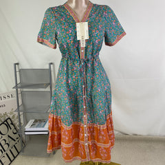 Bohemian printed long dress