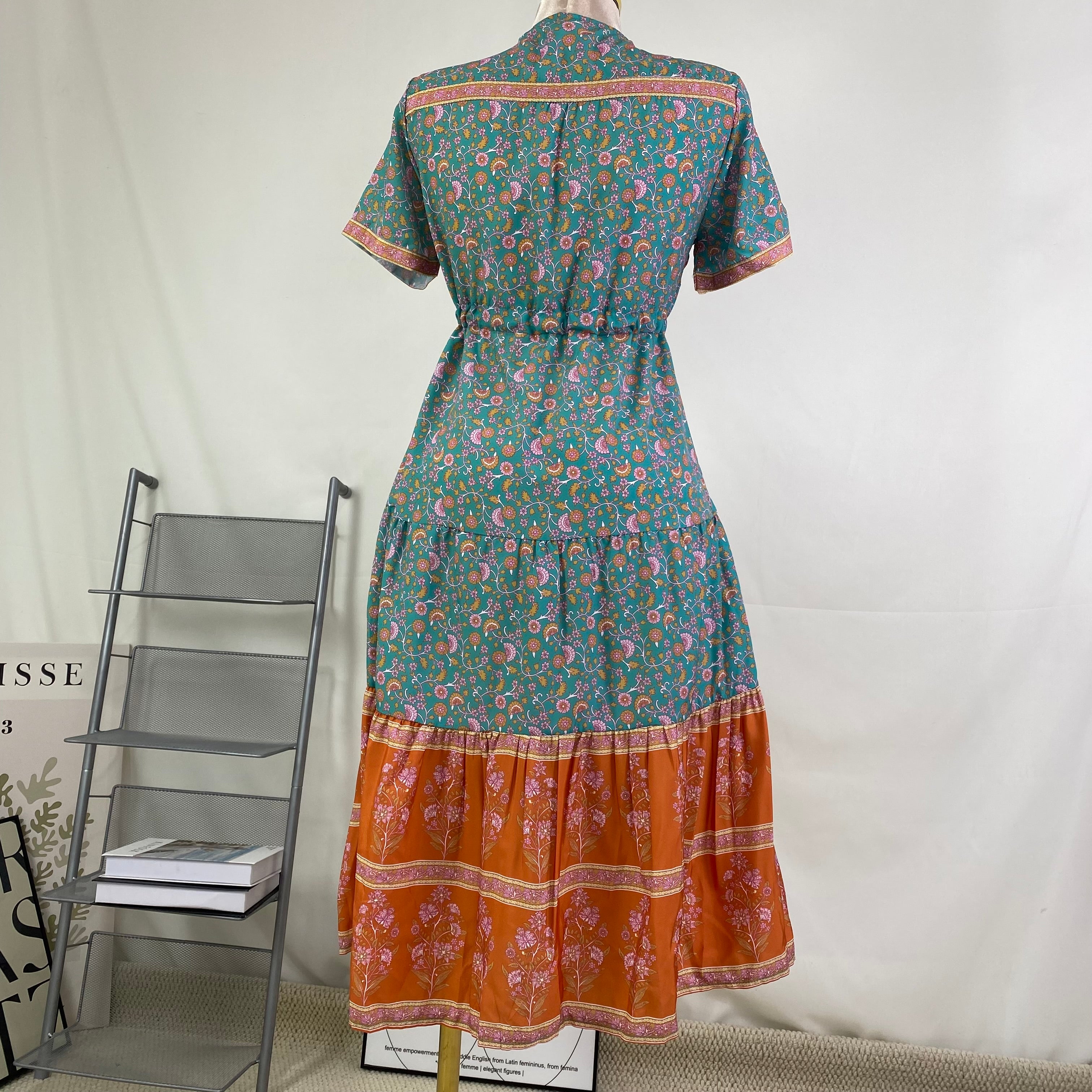 Bohemian printed long dress