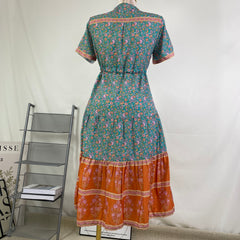 Bohemian printed long dress