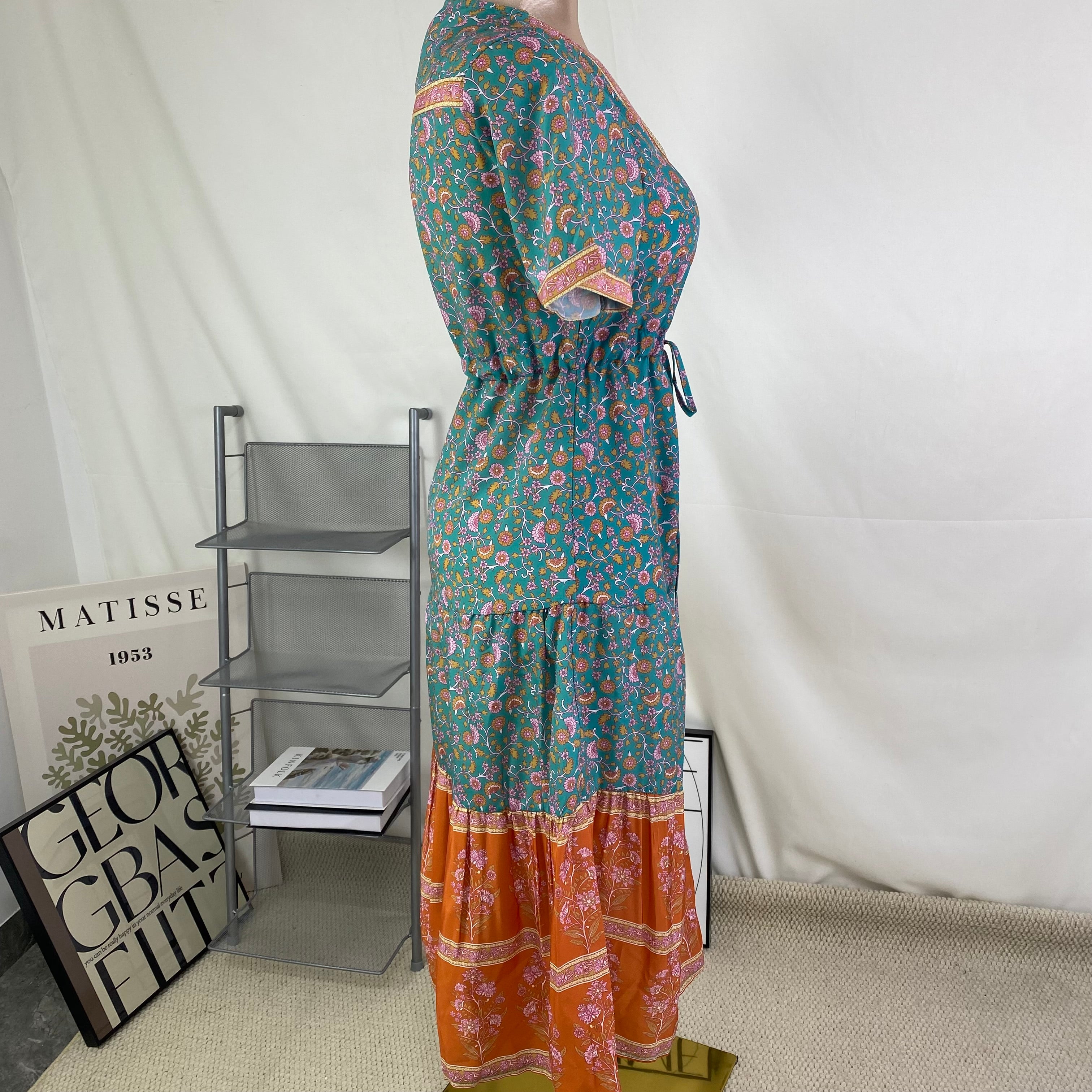Bohemian printed long dress