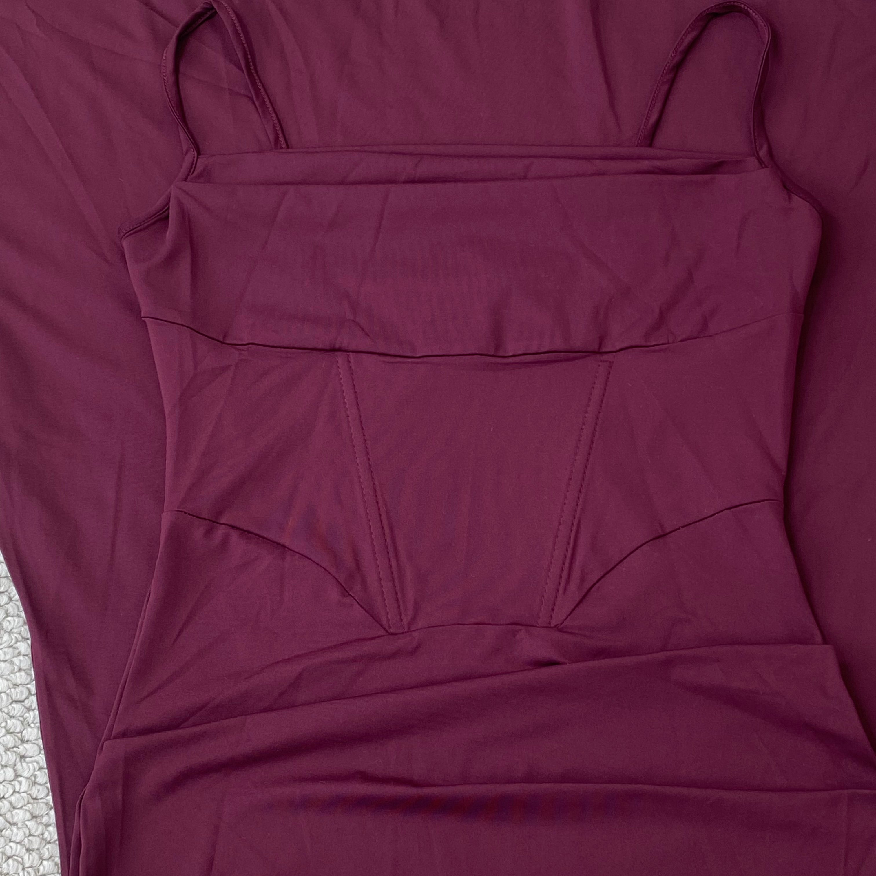 Ruffled waist bagging A-line fish-tail dress