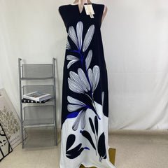 Printed dress, sleeveless long dress