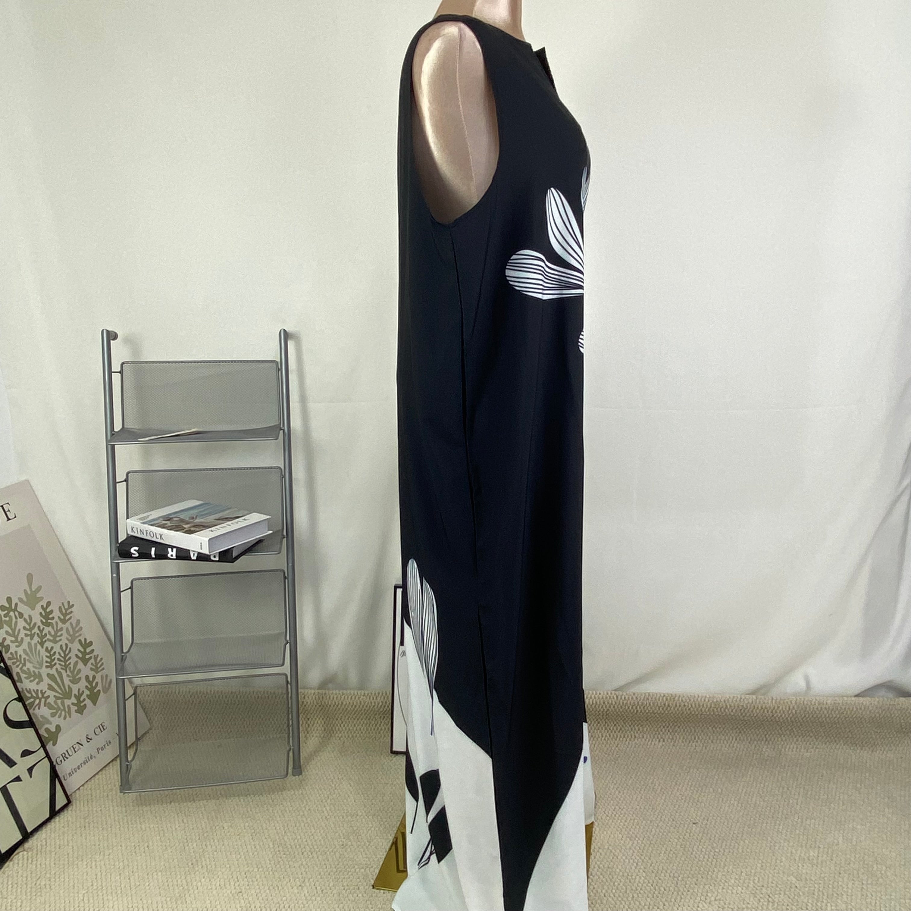 Printed dress, sleeveless long dress