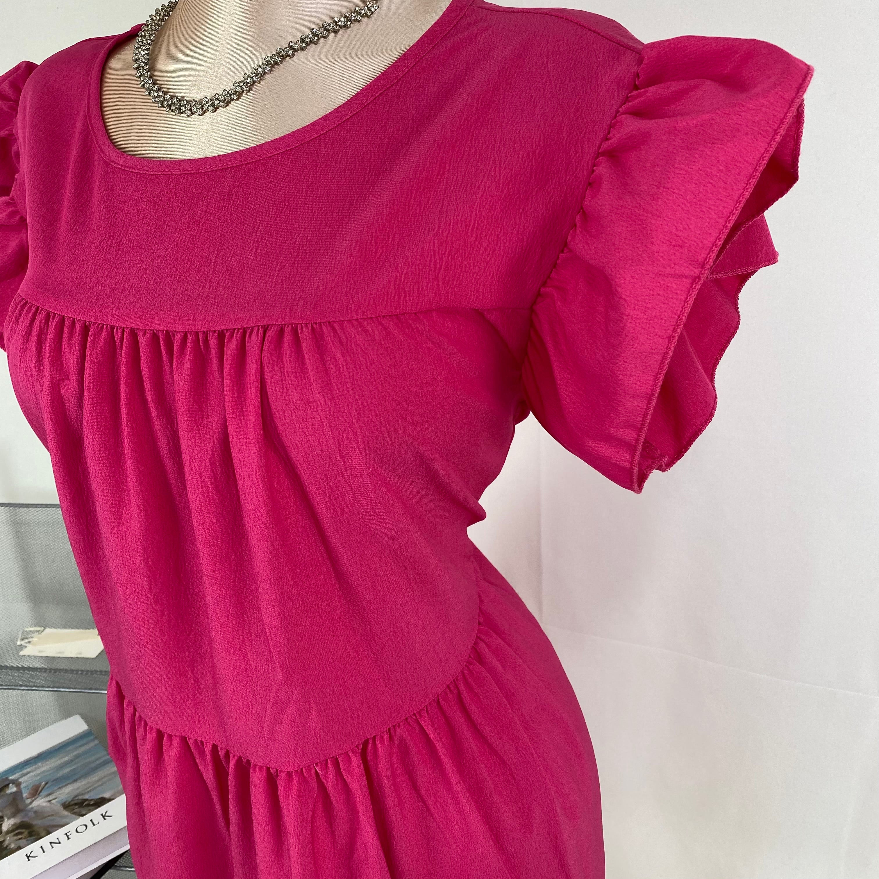 Solid-color loose short-sleeved casual dress