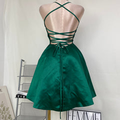 A-line party dress with a sleeveless and mini style