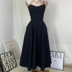 Net-silk wide-sleeved double-layered dress