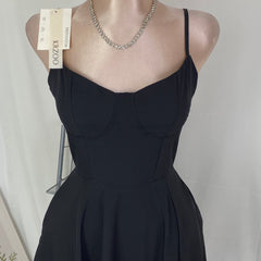 Net-silk wide-sleeved double-layered dress