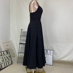 Net-silk wide-sleeved double-layered dress