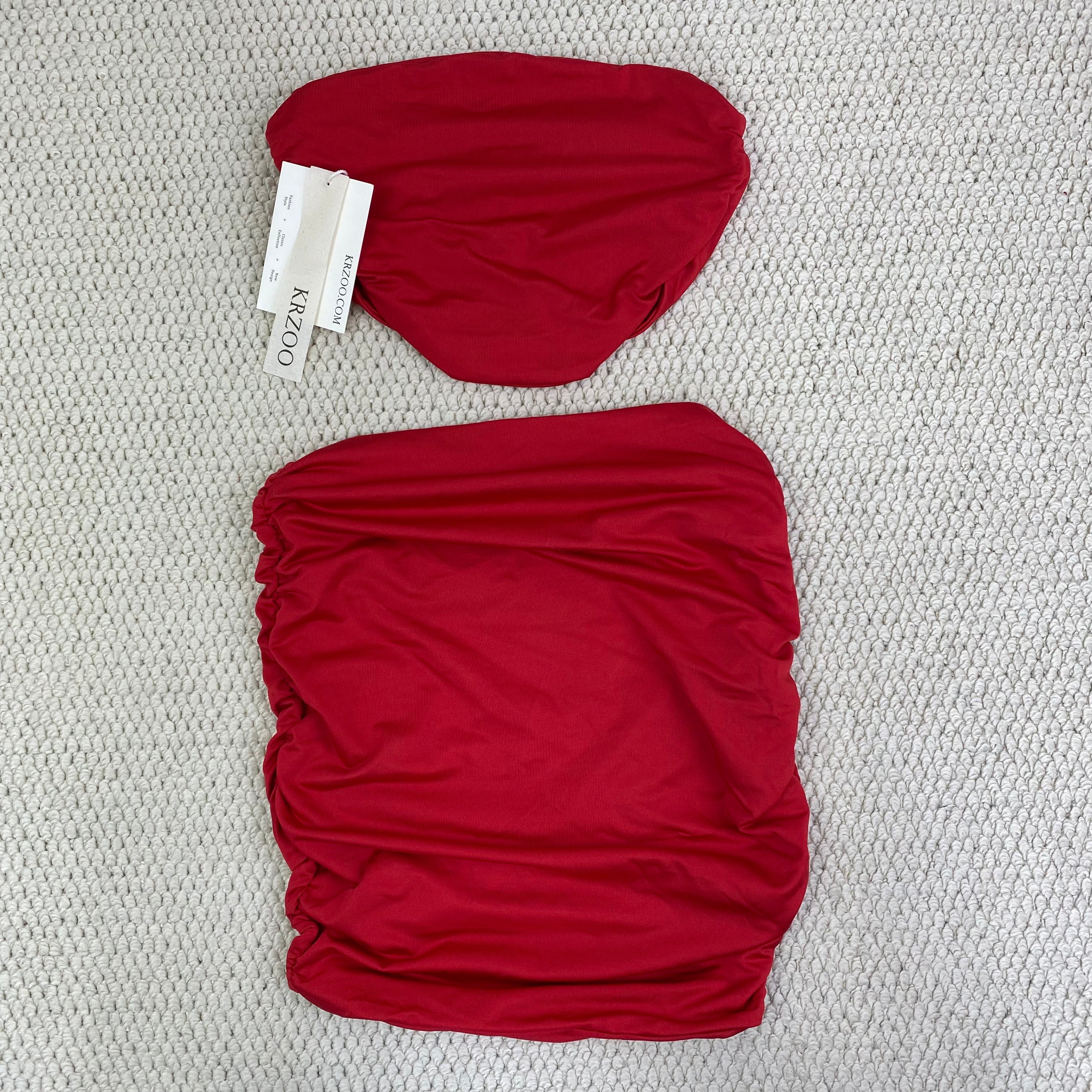 Wrap-around A-line skirt set