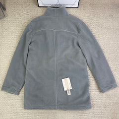 Down and fleece pullover jacket