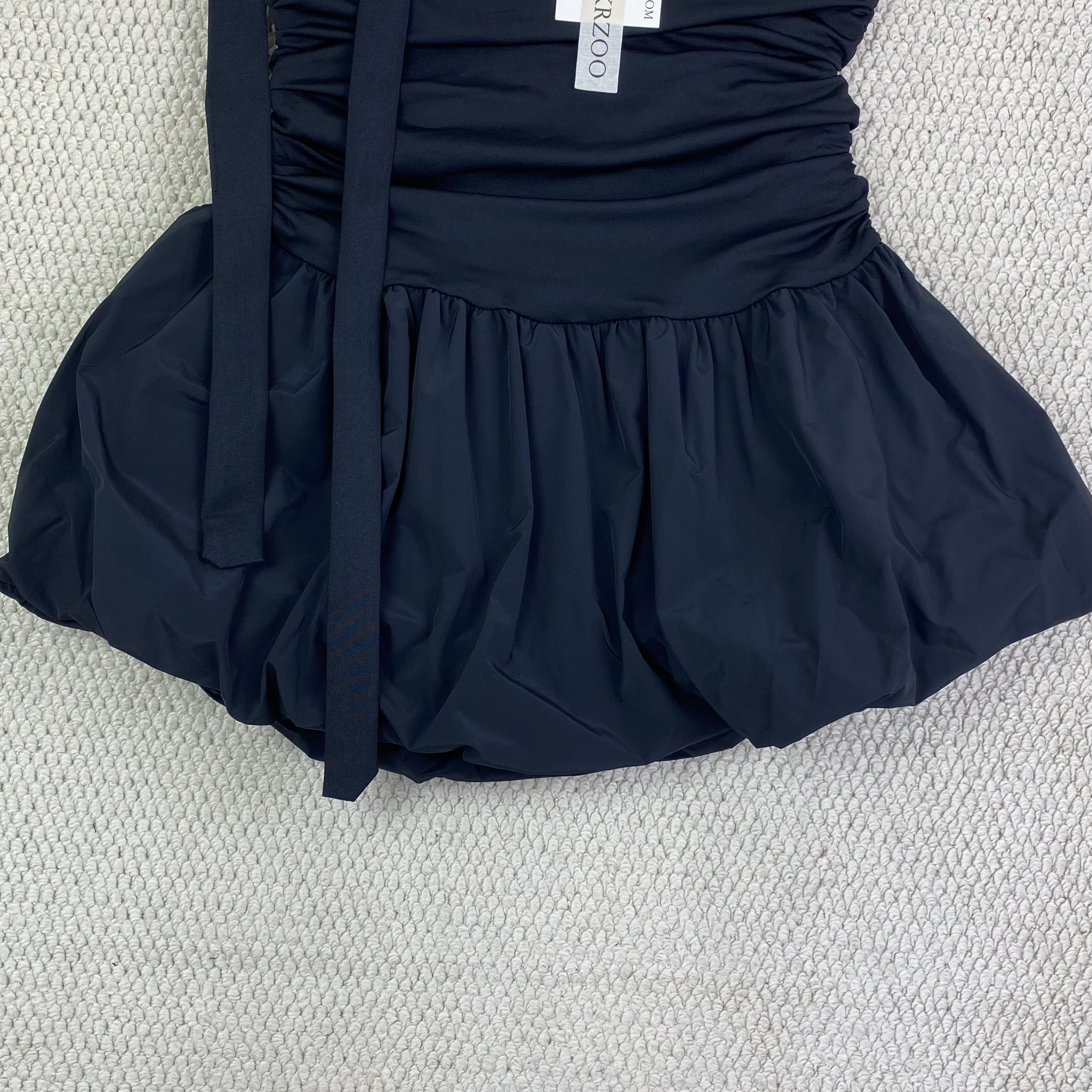 Strapless lace-edged dress