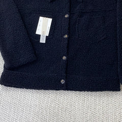 Collared single-breasted sheepskin coat