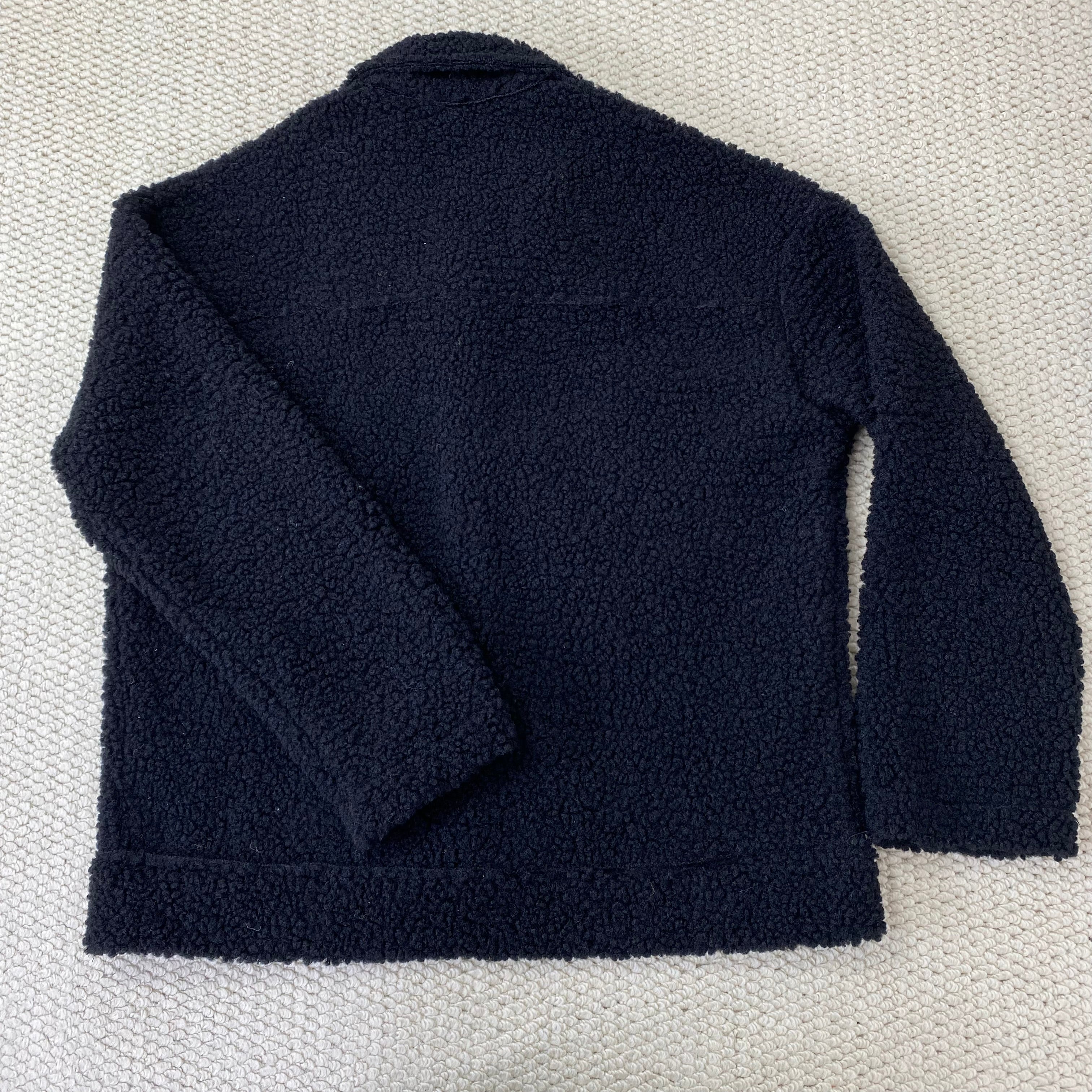 Collared single-breasted sheepskin coat