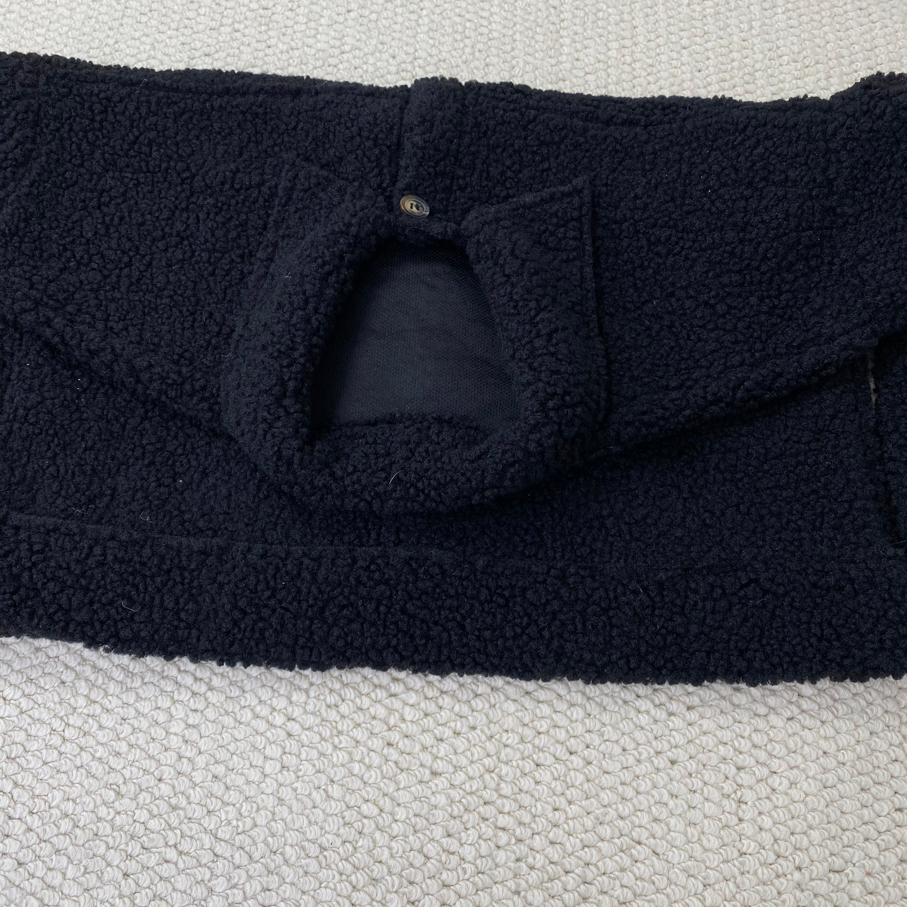 Collared single-breasted sheepskin coat