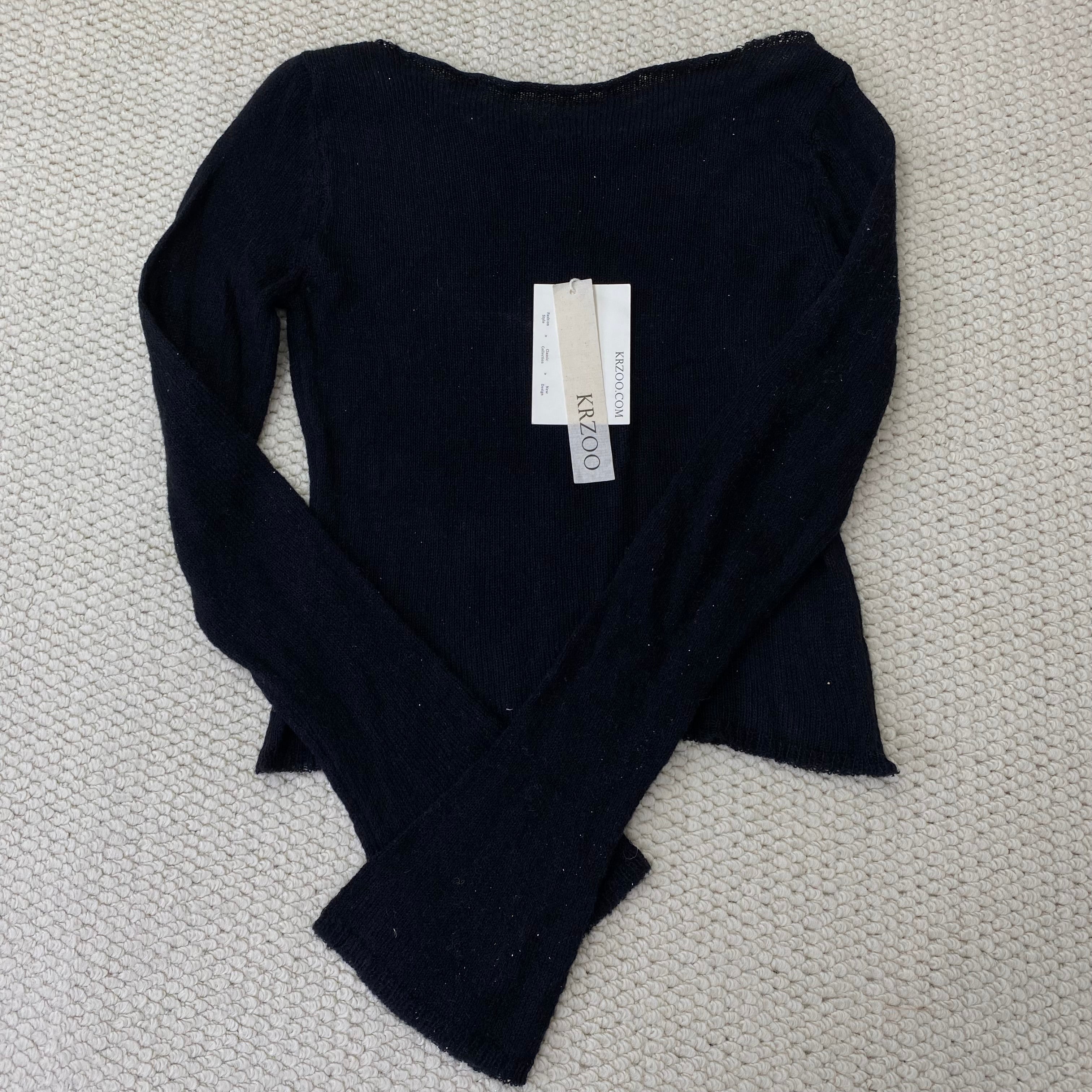 Floral short-sleeved sweater with fluttering sleeves