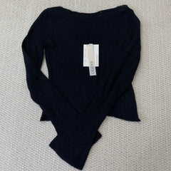 Floral short-sleeved sweater with fluttering sleeves