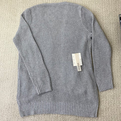 Knitted plain-colored long-sleeved cardigan jacket
