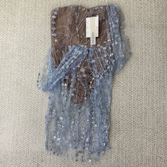 Fluffy sequin-covered bustier dress