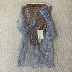 Fluffy sequin-covered bustier dress