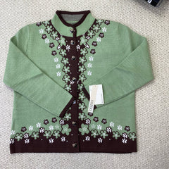 Quality Flower Knitted Coat