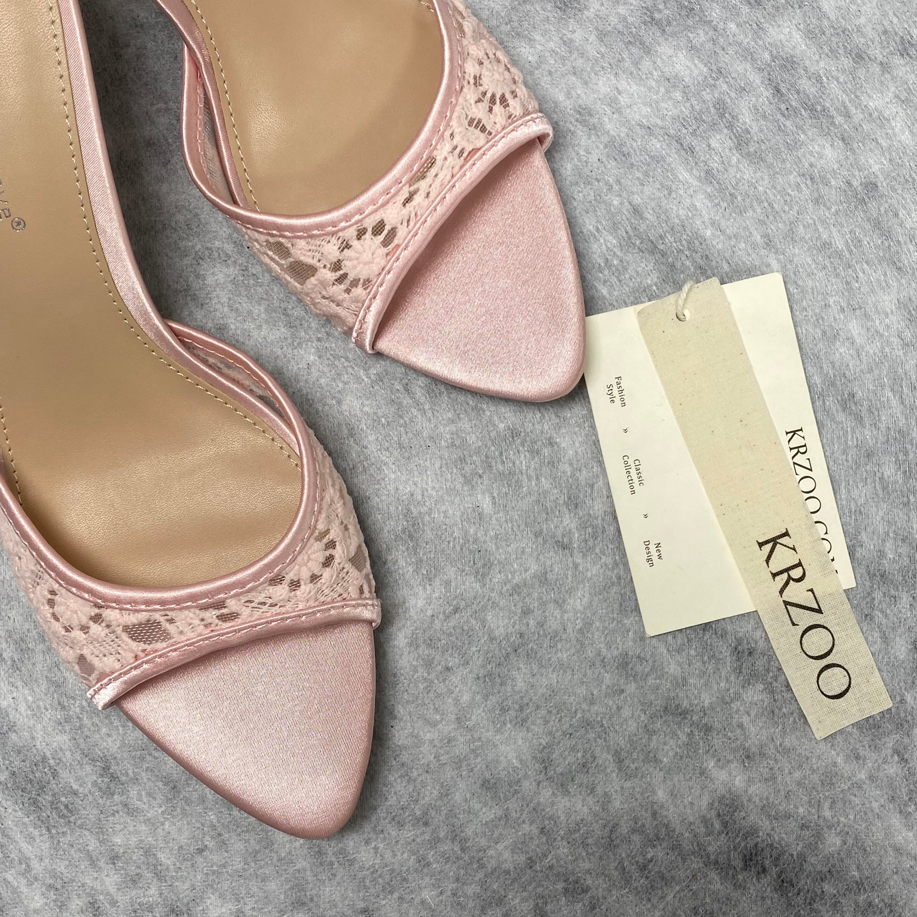 Embroidered floral mesh high heels