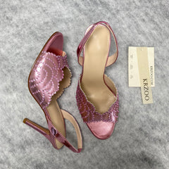 Spiked high-heeled thin heel pointed toe shoes