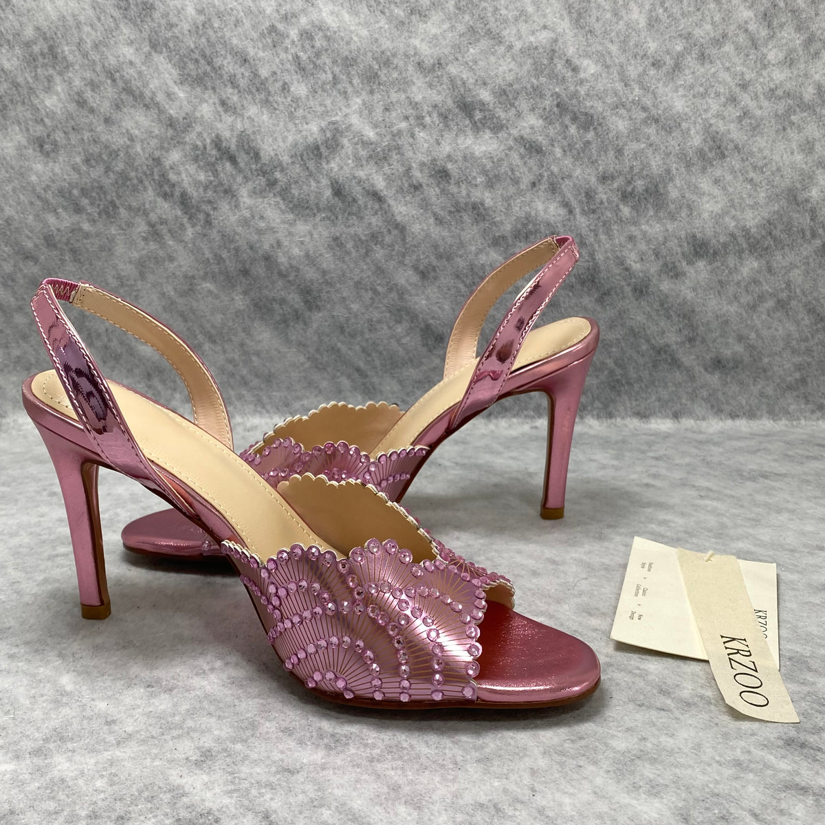 Spiked high-heeled thin heel pointed toe shoes