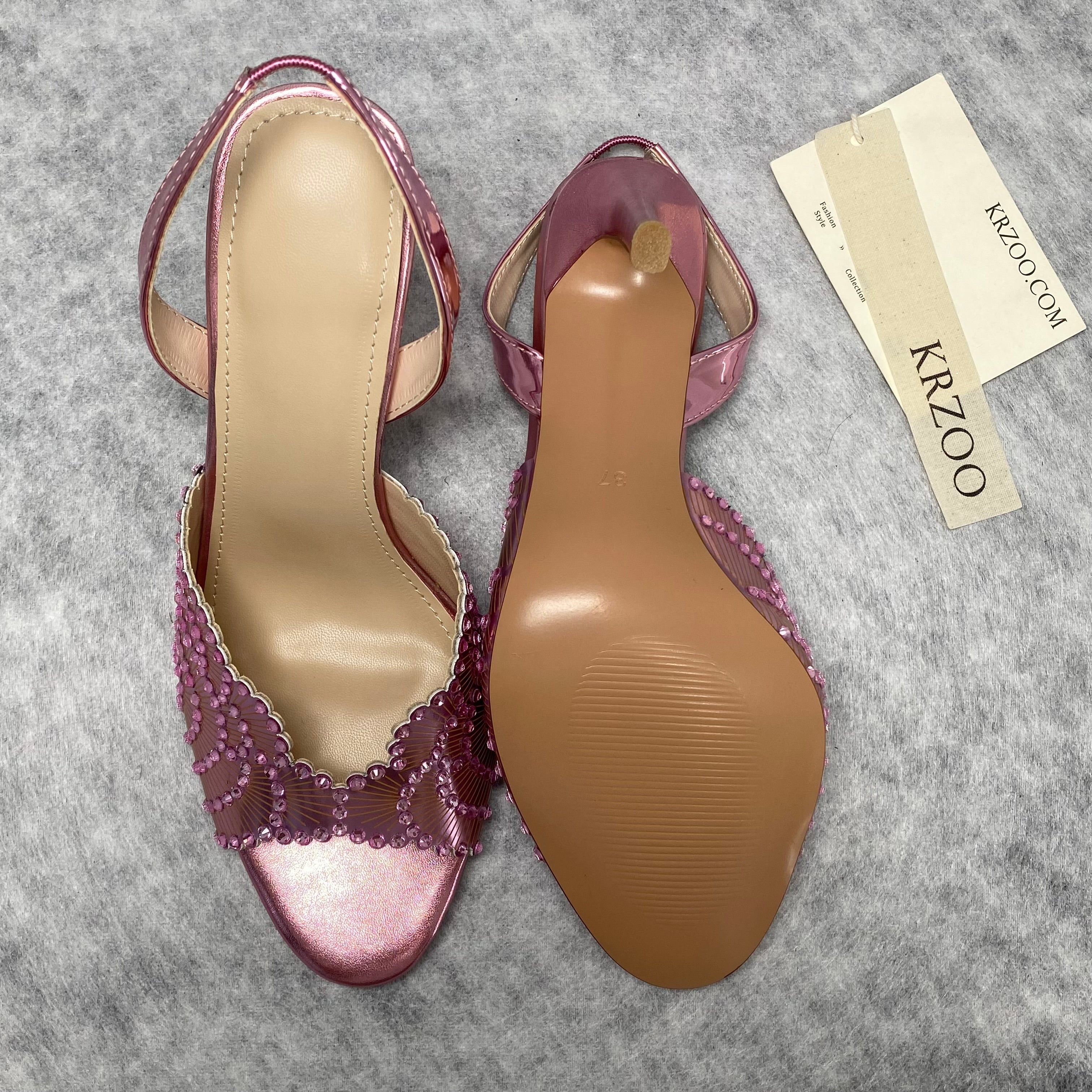 Spiked high-heeled thin heel pointed toe shoes