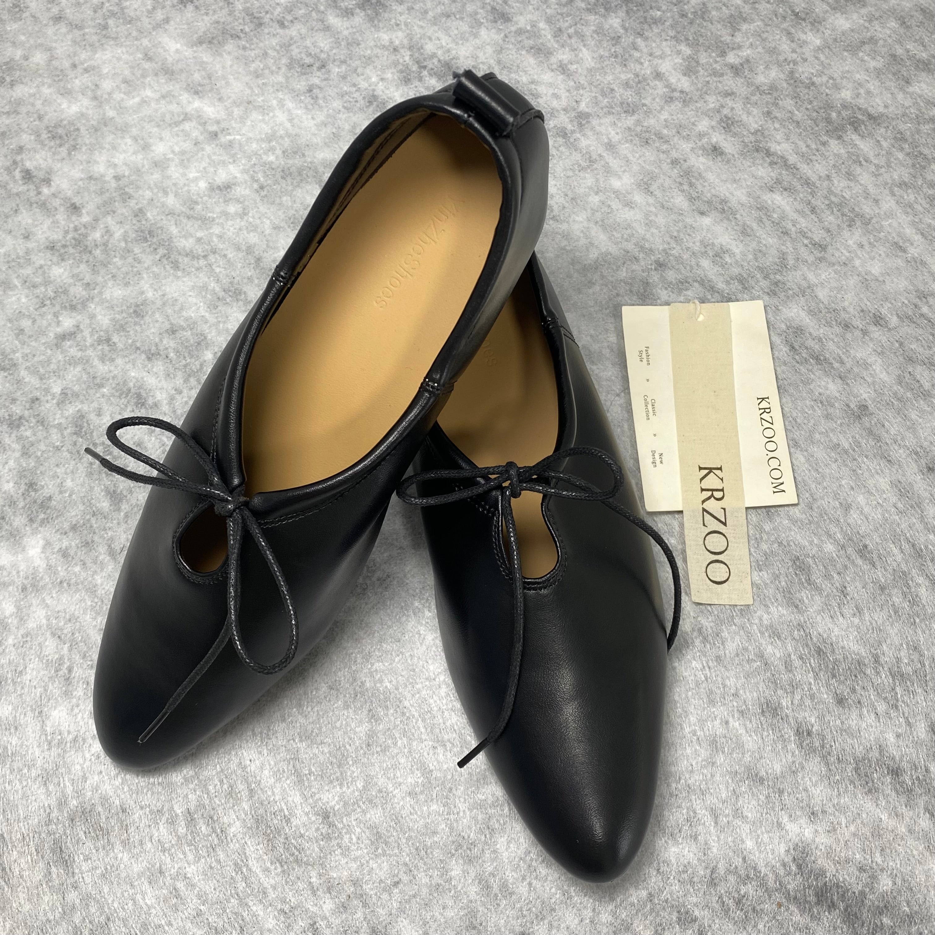 Women's pointed-toe retro chunky heel shoes