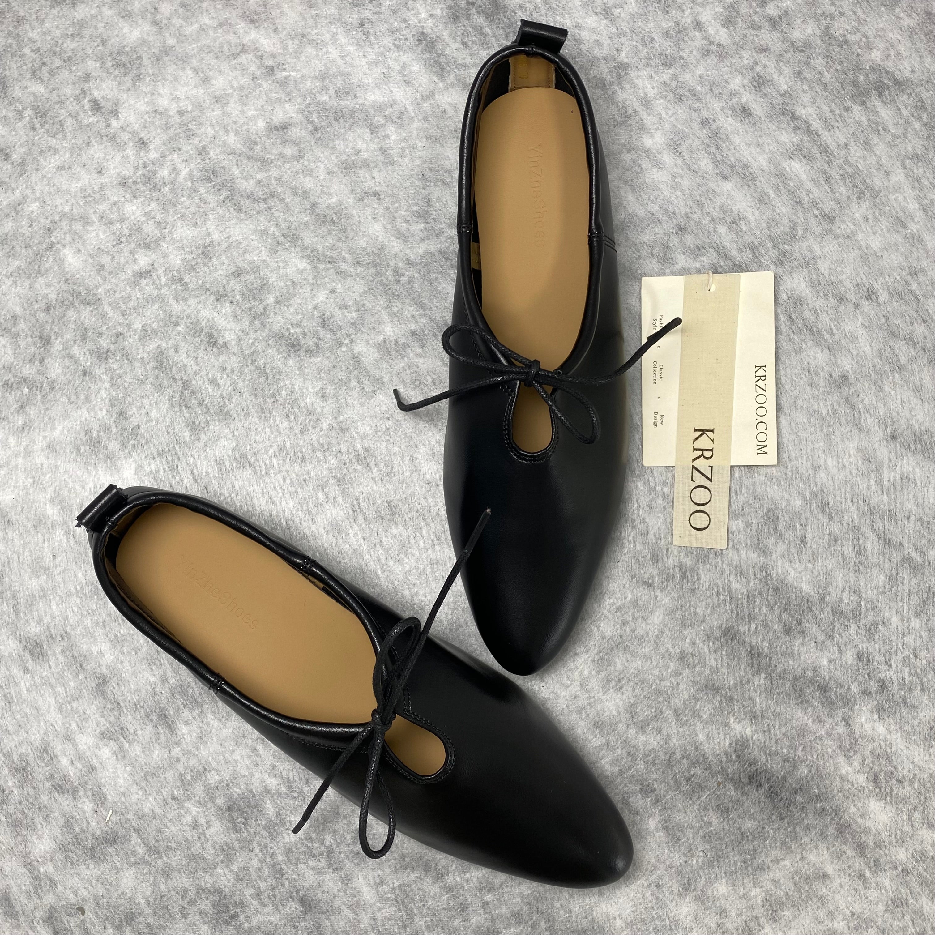 Women's pointed-toe retro chunky heel shoes