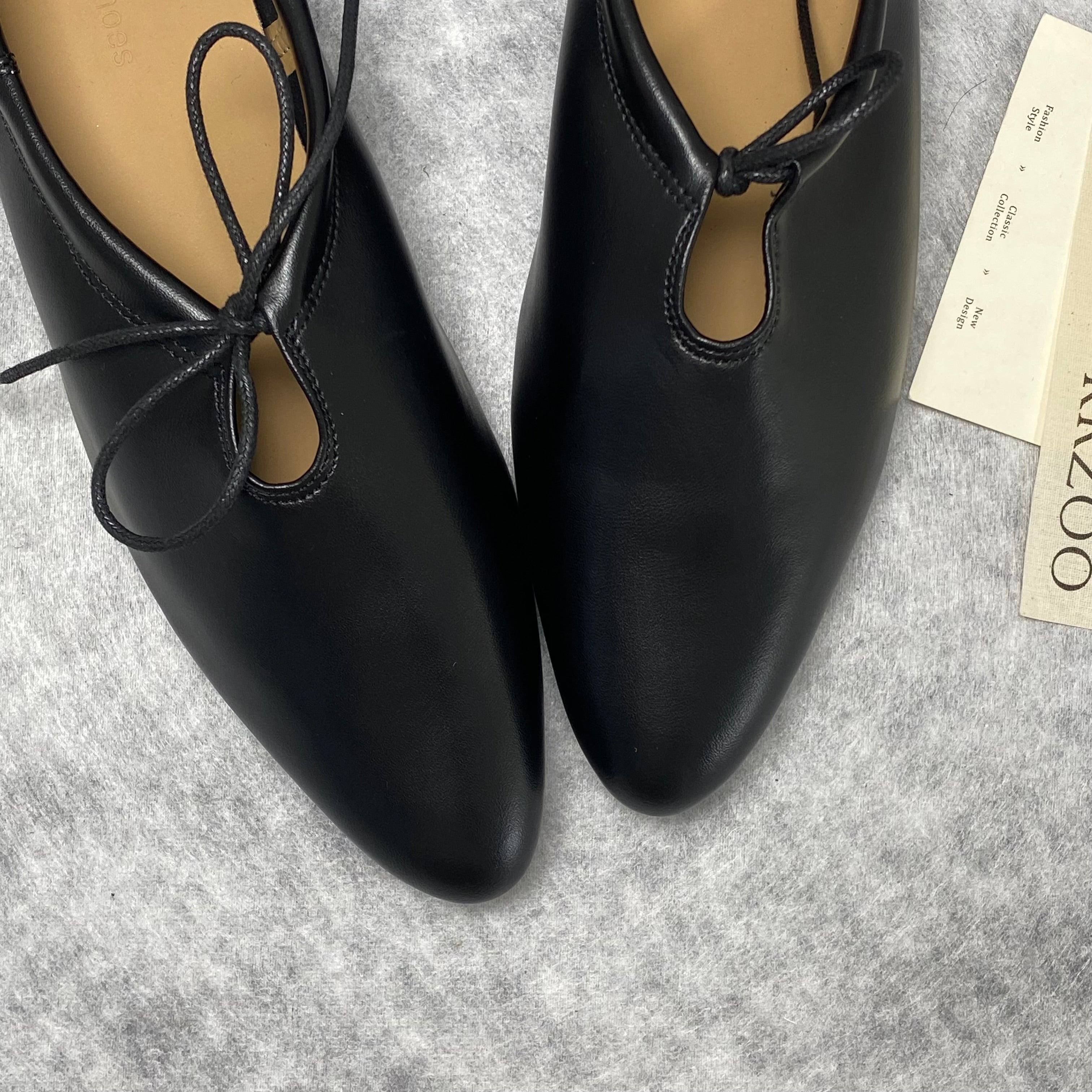 Women's pointed-toe retro chunky heel shoes